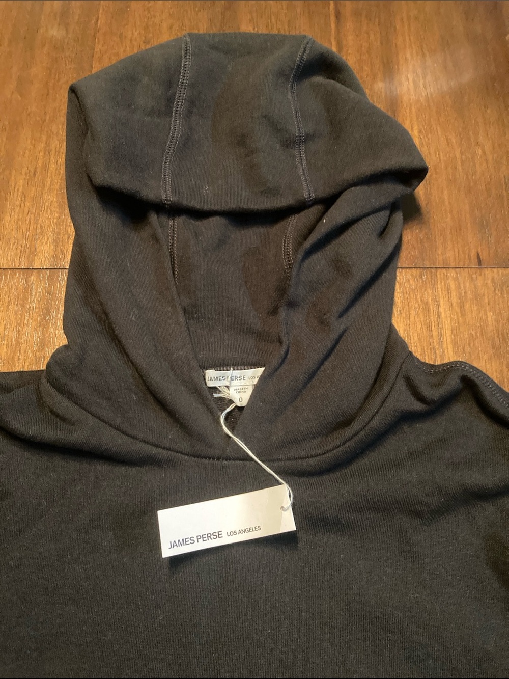 James Perse Men’s Black pullover Hoodie Sweater